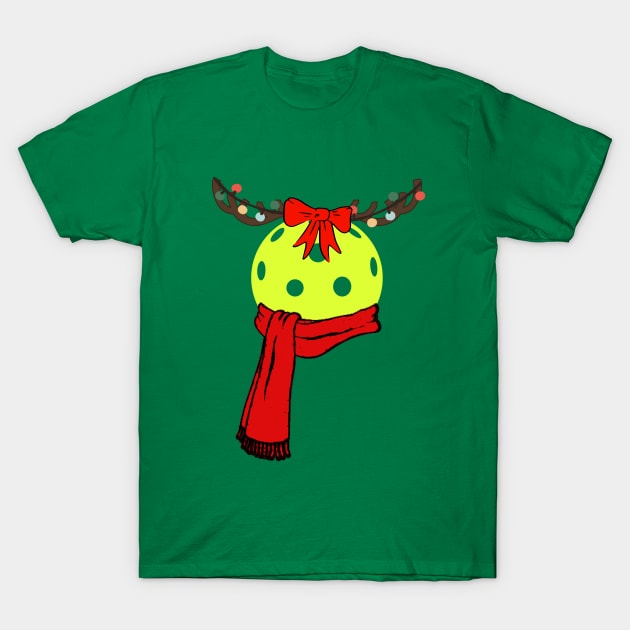 Pickleball Christmas T-Shirt by Little Duck Designs